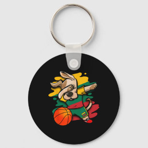Dabbing Dog Lithuania Sketll Fans Jersey Lithuania Key Ring