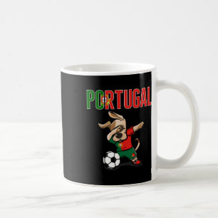 Dabbing Dog Portugal Soccer Fans Jersey Portuguese Coffee Mug
