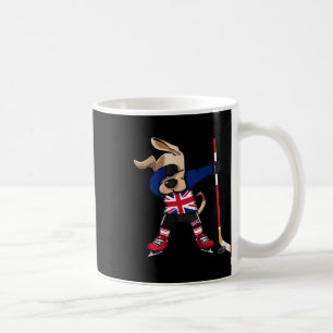Dabbing Dog United Kingdom Ice Hockey Fans Jersey Coffee Mug