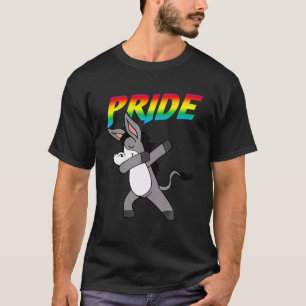 Dabbing Donkey Lesbian Bisexual Gay LGBT Pride Tsh T-Shirt