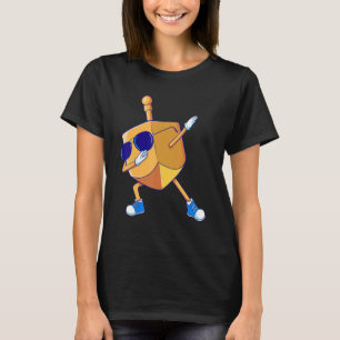 Dabbing Dreidel Hanukkah Dancing Chanukah Kids Gir T-Shirt
