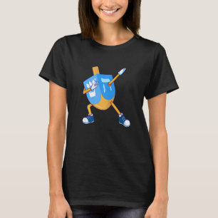 Dabbing Dreidel Hanukkah Dancing Chanukah Kids Gir T-Shirt