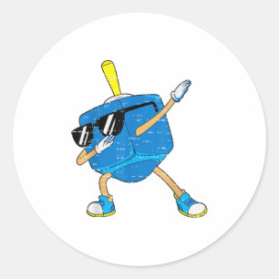 Dabbing Dreidel Hanukkah Dancing Chanukah Toddler  Classic Round Sticker