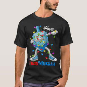Dabbing Dreidel Merry Christmas and Happy Hanukkah T-Shirt
