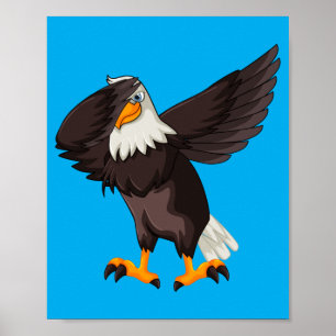Dabbing Eagle _ Large Bird Aamerica Hilarious Usa Poster