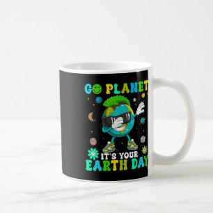 Dabbing Earth Day 2024 Groovy Go Planet It's Your Coffee Mug