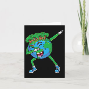 Dabbing Earth For Earth Day Kids Card