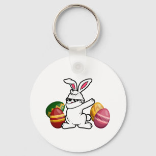 Dabbing Easter Bunny Bunny Happy Easter Key Ring