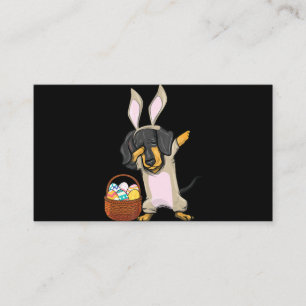 Dabbing Easter Bunny Dachshund Doxie Girls Design Enclosure Card