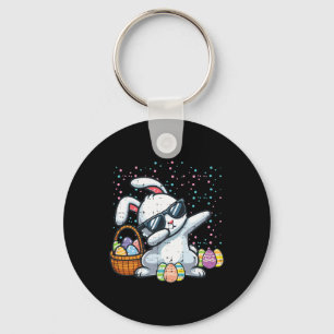 Dabbing Easter Bunny Eggs Sket Rabbit Dance Men Wo Key Ring