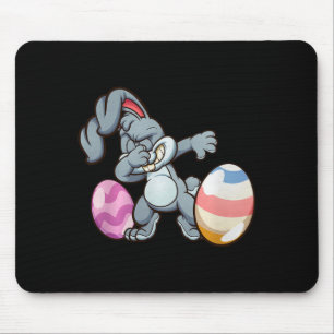 Dabbing Easter Bunny Premium Tri-blend Mouse Pad
