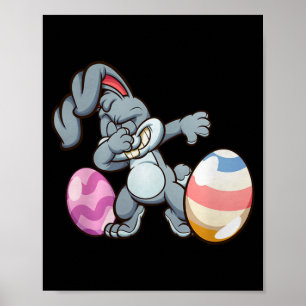 Dabbing Easter Bunny Premium Tri-blend Poster