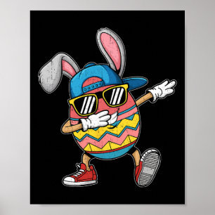 Dabbing Easter Egg Bunny Cute Dab Dance Boys Kids Poster