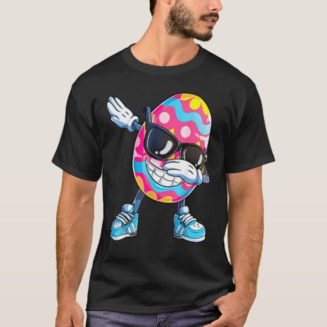 Dabbing Easter Egg Hunter Hunting Dab Sunglasses B T-Shirt (Front)