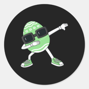 Dabbing Egg Easter Day Fun Dab Boys Girls Kids Classic Round Sticker