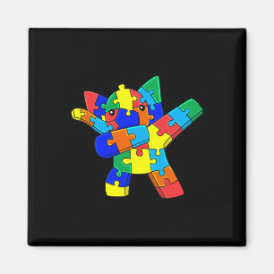 Dabbing Elephant Puzzle Pieces Autism Dab Boys Gir Magnet