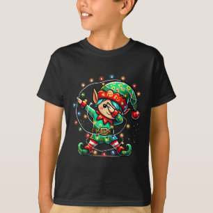 Dabbing Elf Christmas Lights Boys Girls Men Women T-Shirt