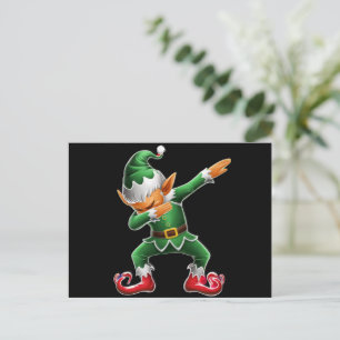 Dabbing Elf Costume Christmas Squad Xmas Holiday Postcard
