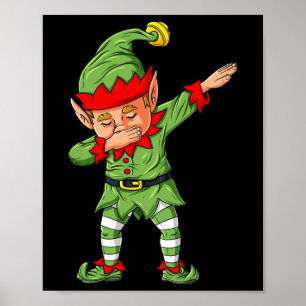 Dabbing Elf Family Matching Christmas Boys Girls K Poster