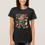 Dabbing Elf Santa Sleigh Snowman Funny Dabbing Chr T-Shirt<br><div class="desc">Dabbing Elf Santa Sleigh Snowman Funny Dabbing Christmas Elf Premium</div>