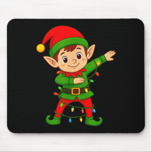 Dabbing Elf Shirt Costume Christmas Squad Men Boy  Mouse Pad