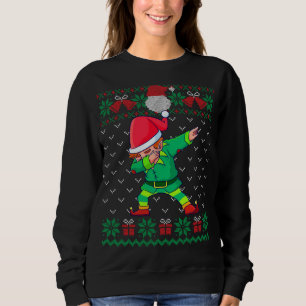 Dabbing Elf Ugly Christmas Sweater Matching Family