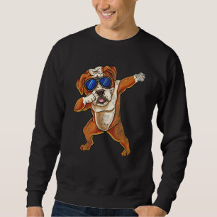 Dabbing English Bulldog Dog Kids Bulldog Sweatshirt