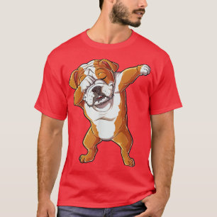 Dabbing English Bulldog T  Boys Dab Dance Puppy Lo T-Shirt