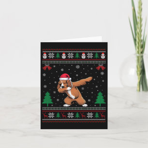 Dabbing Er Spaniel Dog Santa Hat Boys Girls Christ Card