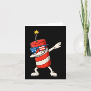 Dabbing Firecracker Funny 4th Of July Boys Kids Te Card