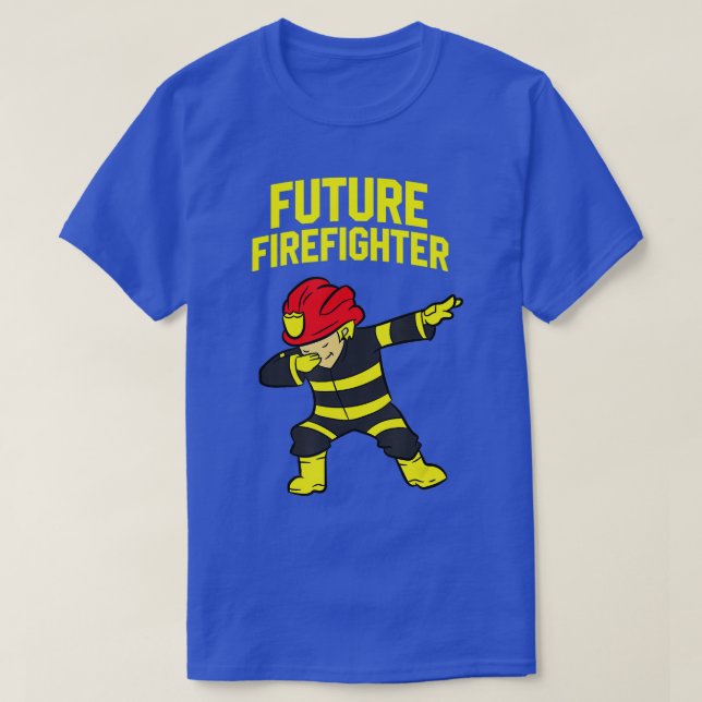 Dabbing Firefighter Kids Future Firefighter  T-Shirt (Design Front)