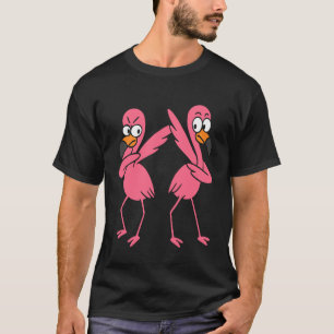 Dabbing Flamingos Funny Bird Dab Dance Cute Animal T-Shirt