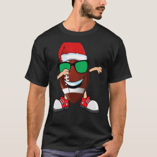 Dabbing Football Ball Santa Hat Sunglasses   Chris T-Shirt