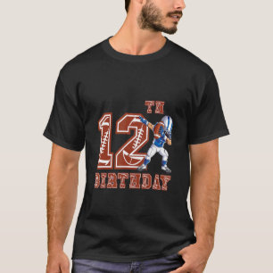 Dabbing Football Boy 12th Birthday 12 Twelve Year T-Shirt