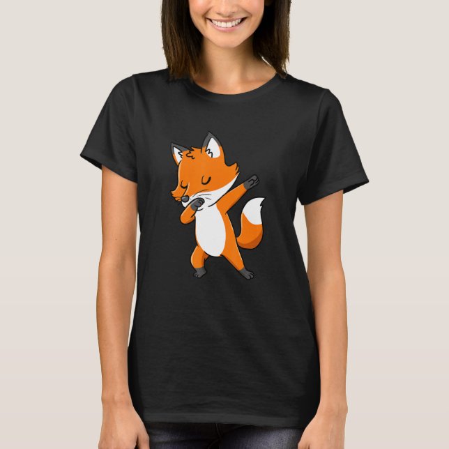 Dabbing Fox For Fox Lover T-Shirt (Front)