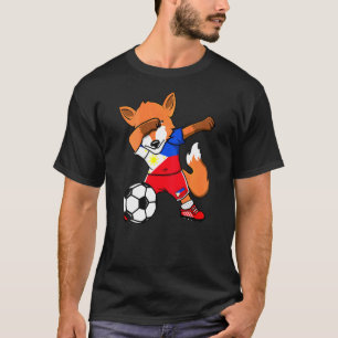 Dabbing Fox Philippines Soccer Fans Jersey Flag Fo T-Shirt