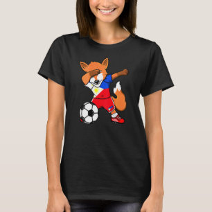 Dabbing Fox Philippines Soccer Fans Jersey Flag Fo T-Shirt