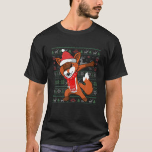Dabbing Fox Ugly Christmas Sweater Funny Party Cos
