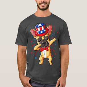 Dabbing French Bulldog 4th of July for Men Women B T-Shirt