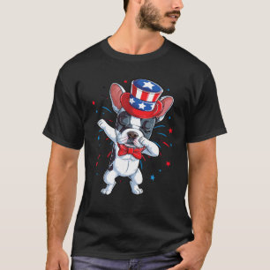 Dabbing French Bulldog 4th of July T shirt Men USA