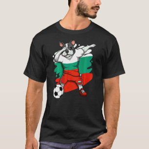 Dabbing French Bulldog Bulgaria Soccer Fans Jersey T-Shirt