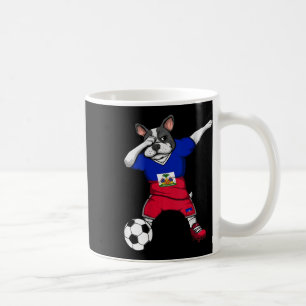 Dabbing French Bulldog Haiti Soccer Lovers Jersey Coffee Mug