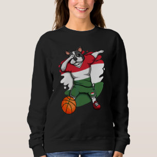 Dabbing French Bulldog Hungary Basketball Fan Jers Sweatshirt