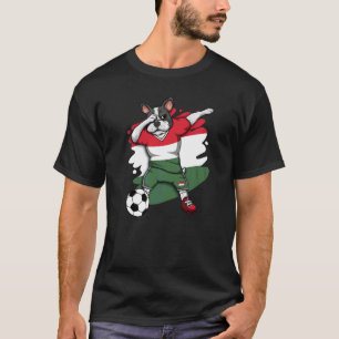 Dabbing French Bulldog Hungary Soccer Fans Jersey  T-Shirt