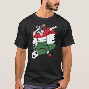 Dabbing French Bulldog Hungary Soccer Fans Jersey  T-Shirt