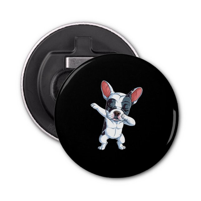 Dabbing French Bulldog Kids Boys Dog Lover Bottle Opener (Front)