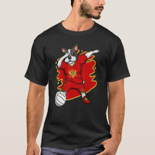 Dabbing French Bulldog Montenegro Volleyball Fan J T-Shirt