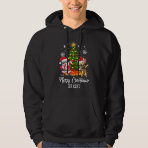 Dabbing French Bulldog Santa Christmas Hoodie