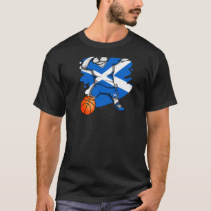 Dabbing French Bulldog Scotland Basketball Fan Jer T-Shirt