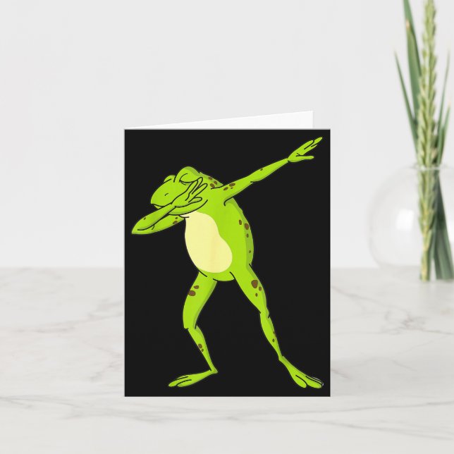 Dabbing Frog For Kids-boys &amp; Girls Funny Anima Card (Front)
